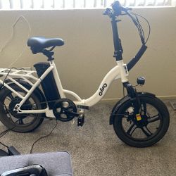 Qlife E-bike Hunter All Terrain Folding Bike Color White 