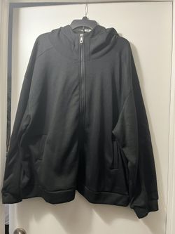 Women’s Black Zip Up Hoodie Lightweight Sweatshirt Size 4XL
