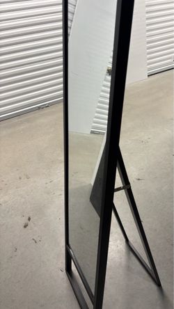Full-Length Floor Mirror Black Metal Frame