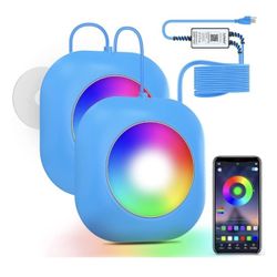 LyLmLe LED Pool Lights for Aboveground Pool 50W 2 in 1 Double Lamp, Magnetic Underwater Lights with Timer & APP Control, IP68 Waterproof for Ingroundp