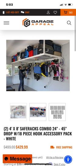 Garage ceiling shelf