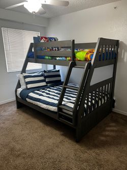 Bunk bed and couch