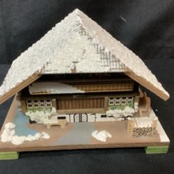 Vintage Bambi German Winter Chalet Music Box Jewelry West Germany - Edelweiss