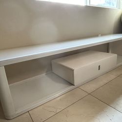 Modern Contemporary Glossy White TV Stand