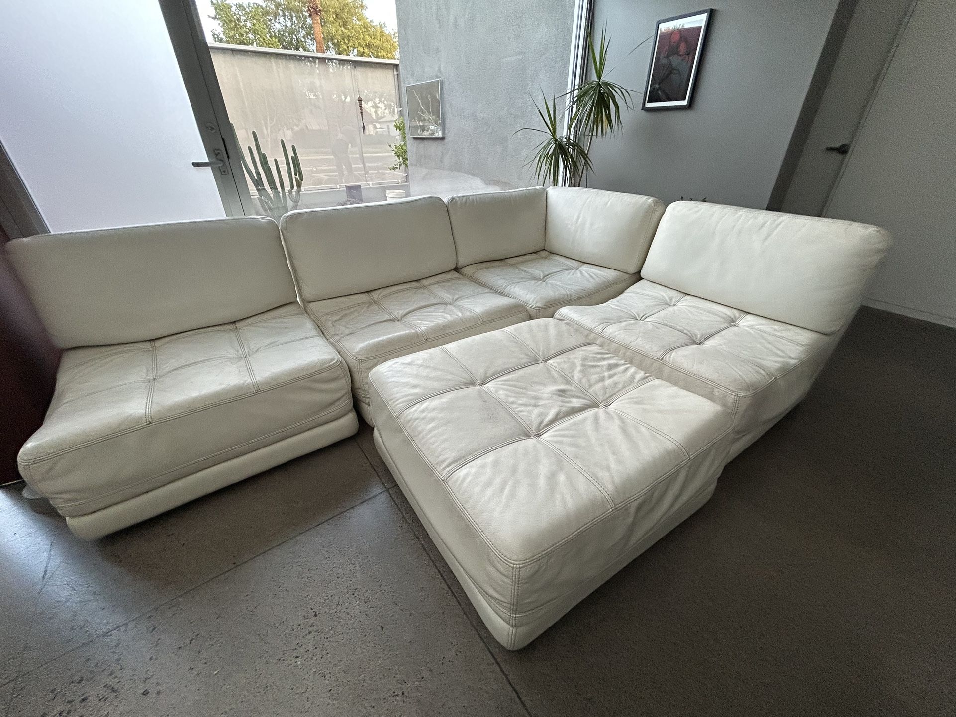 Real Leather L Sectional Chateau d’Ax