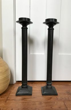Tall Iron Candlesticks