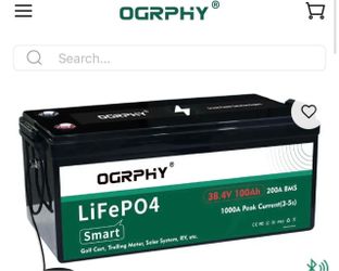 OGRPHY 36V100AH Lithium Golf Cart Battery