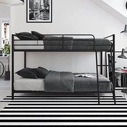 DHP Junior Twin, Low Bed for Kids, Bunk Black, White, Silver