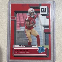 2022 Panini Donruss - Rated Rookie Danny Gray #333 Press Proof Red Parallel (Rookie Card)