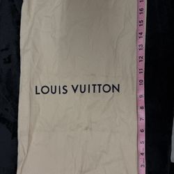 Louis Vuitton Large Empty Drawstring Dust bag 19” X 11" Inches Authentic Beige