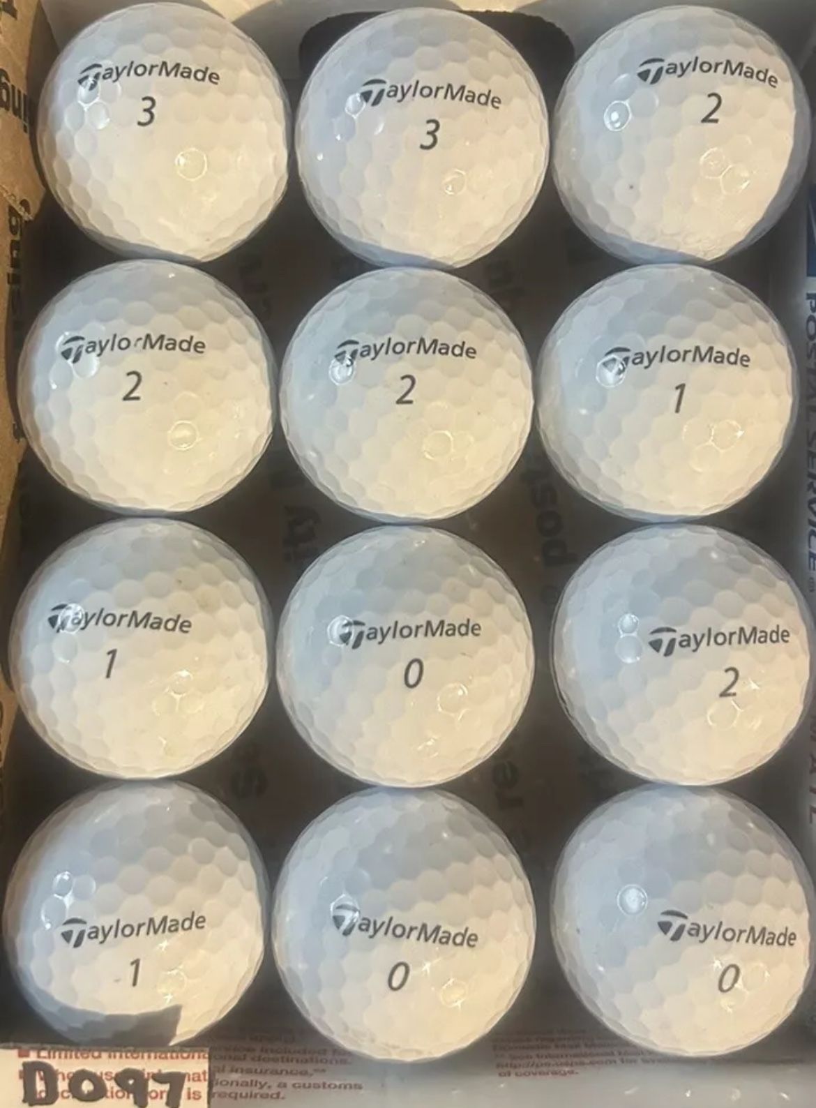 12 TaylorMade Speedsoft Golf Balls 5/4a Lot D097