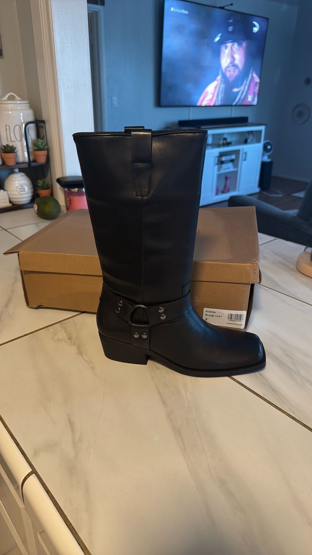 Black Leather Boots Never Worn $100 Firm