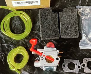 Complete carburetor kit spark plug hoses filters gaskets for McCulloch pull on pro and Craftsmanand brand new $15