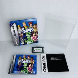 the Sims 2 (Nintendo Game Boy Advance, 2005) W/Plastic Cover