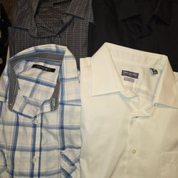 BUNDLE OF MENS DRESS SHIRTS SIZE LARGE NO FLAWS LIKE NEW SELLING TOGETHER