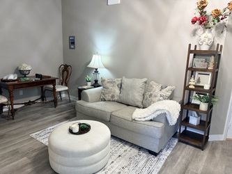 Loveseat and Ottoman