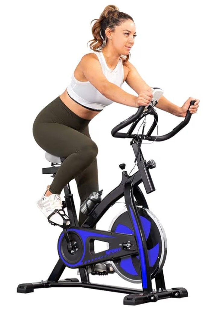 XtremepowerUS Exercise Bike 22lb Flywheel Stationary Workout Machine
