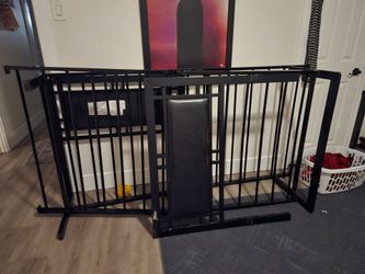 Free  2 black metal twin bed frames.