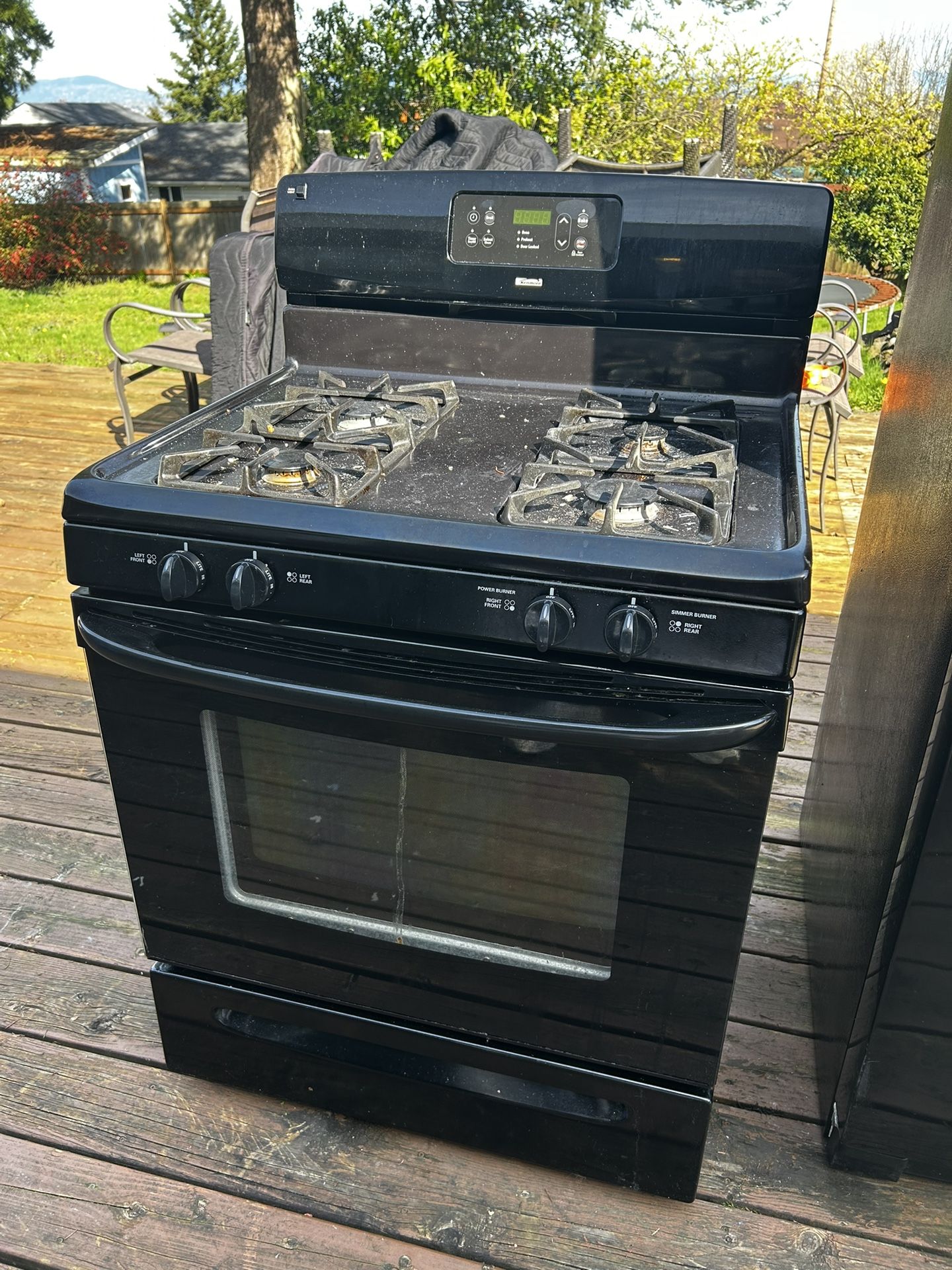 Black Kenmore Gas Range