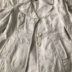 INC From Macys Store White Pea Coat