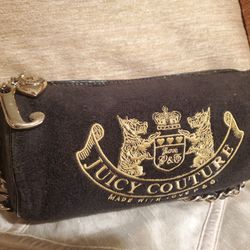 Juicy Couture Black  Handbag Purse Log Shape 9.5" X  5.5" X 4.5"