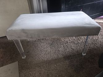 Gray bench