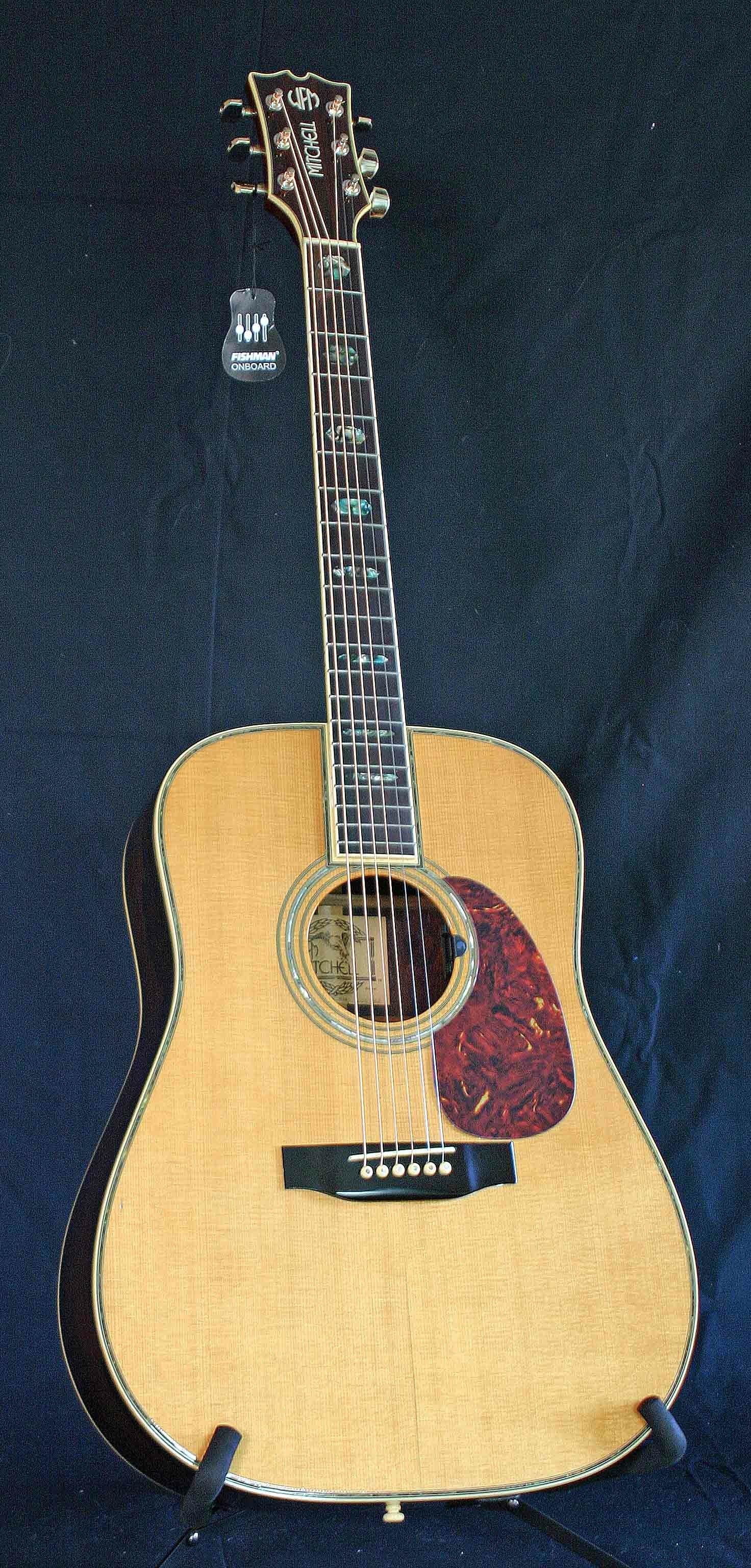 VINTAGE WFM MITCHELL MD-750S ACOUSTIC ELECTRIC GUITAR WITH NEW HARD CASE