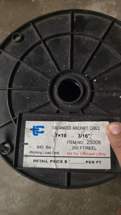 Air craft cable 3/16"