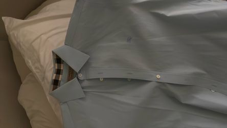 baby blue Burberry button down
