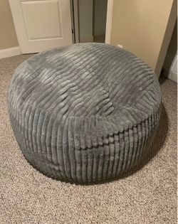 Large Gray Bean Bag Chairs (2 available )
