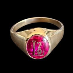 10K Vintage College Ring Size 13.25