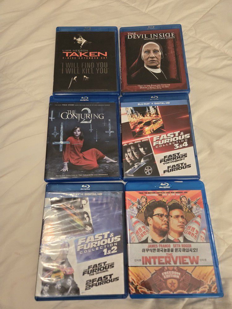 6 Blu-ray Movies Look At Description For Individual And Multiple Price