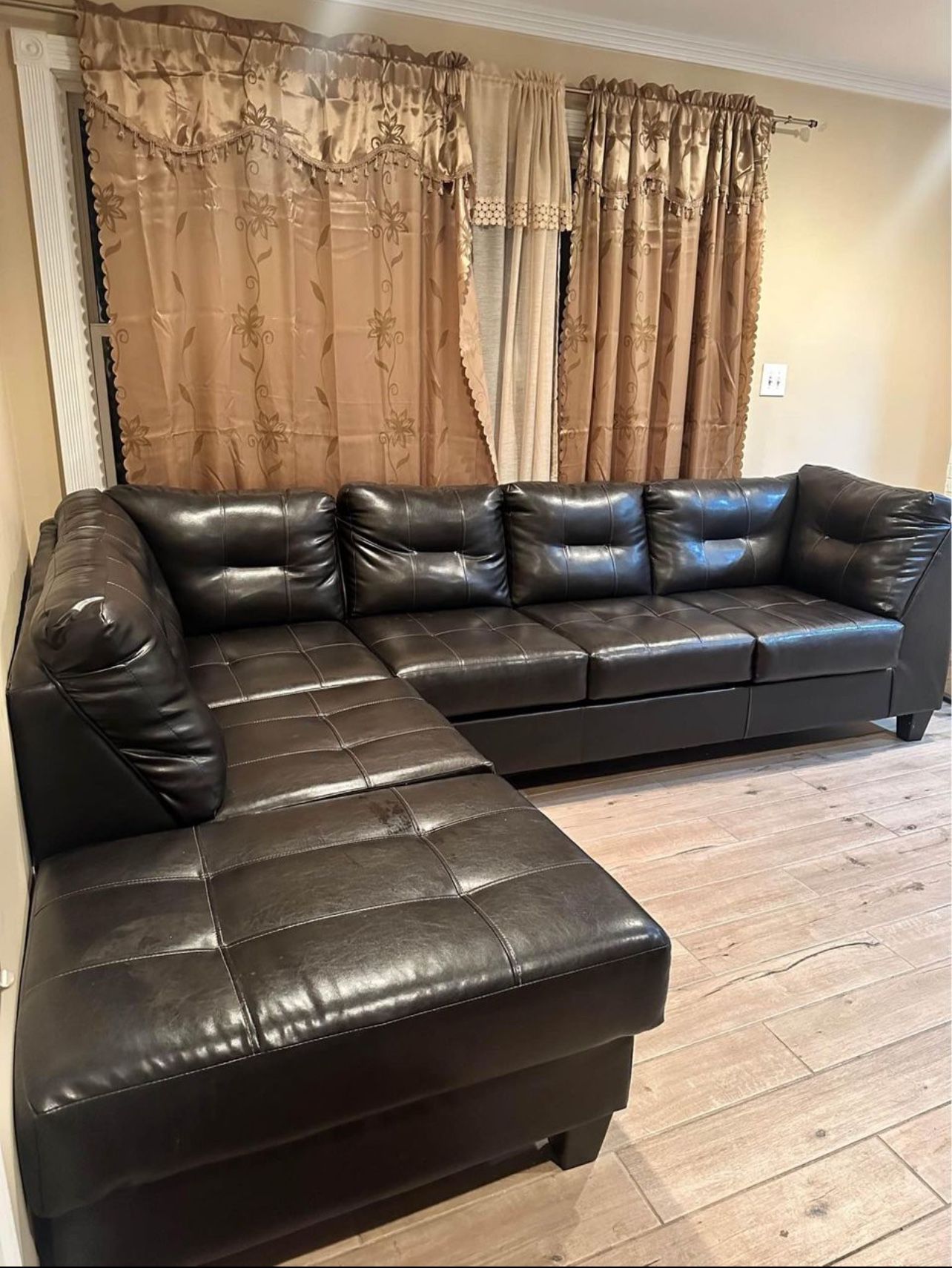 Brown Sectional Leather Couch