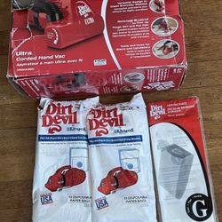 Dirt Devil Vacuum With 17 Bags. Pick Up In San Francisco Cash Only.