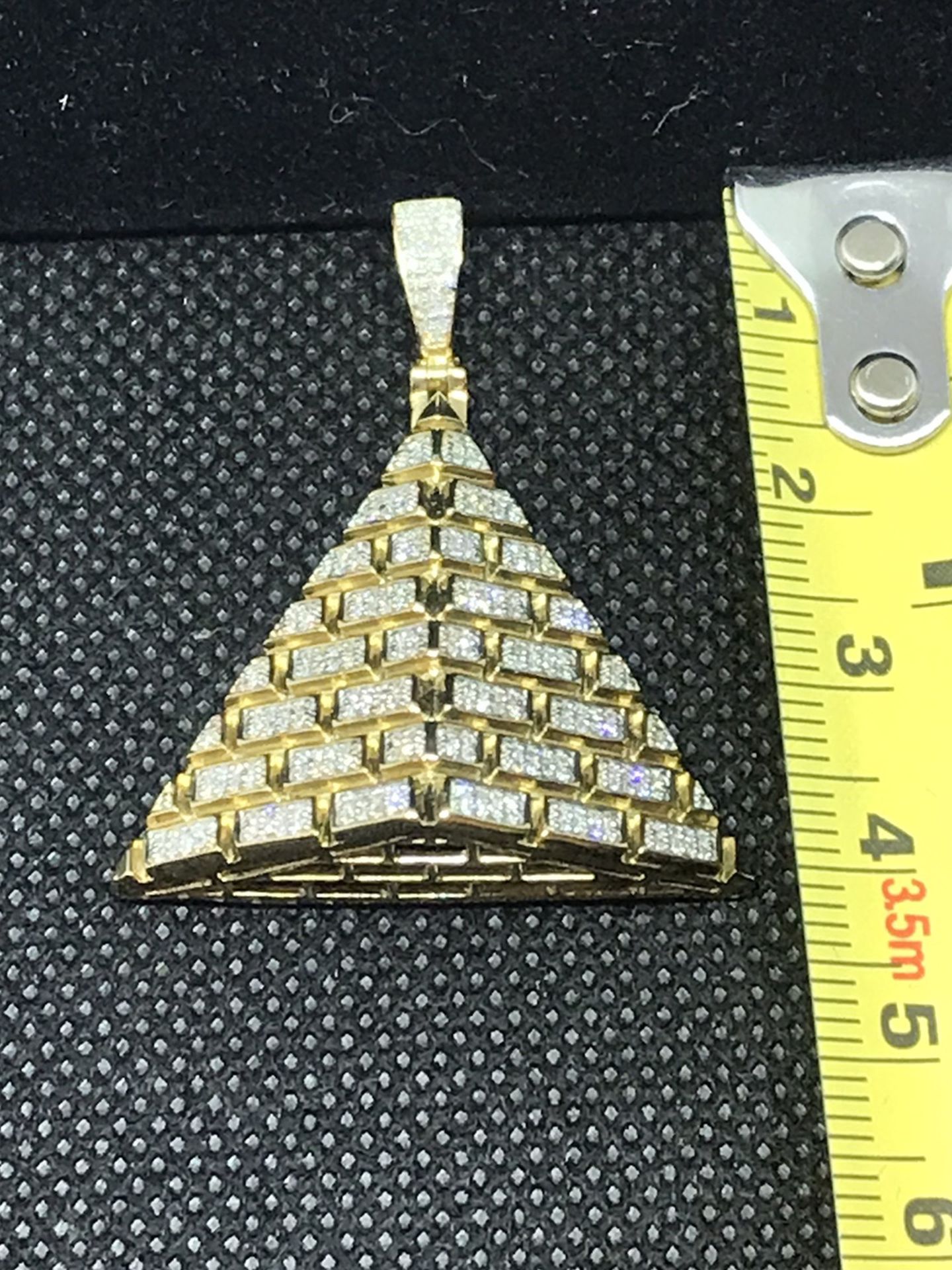 Diamond Pyramid medallion , Pendant ,charms,iced out piece bustin’ piece, charm , medallion