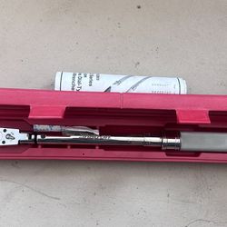 NEW Snap on QD2FR75 -3/8" Dr. Click-Type Flex-Head Torque Wrench with Carry Case