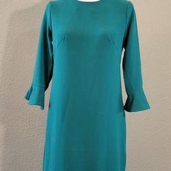 Ann Taylor Long Sleeve Green Dress Size 4