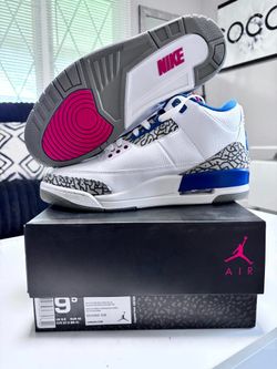 🔥2016 Retro OG Jordan 3 True Blue sz 9.5🔥