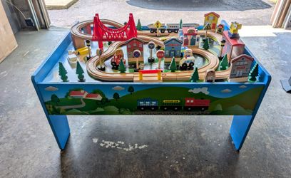 Wooden Train Table