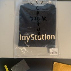 Travis Scott Cactus Jack Playstation Motherboard Logo Shirt Black Mens Medium