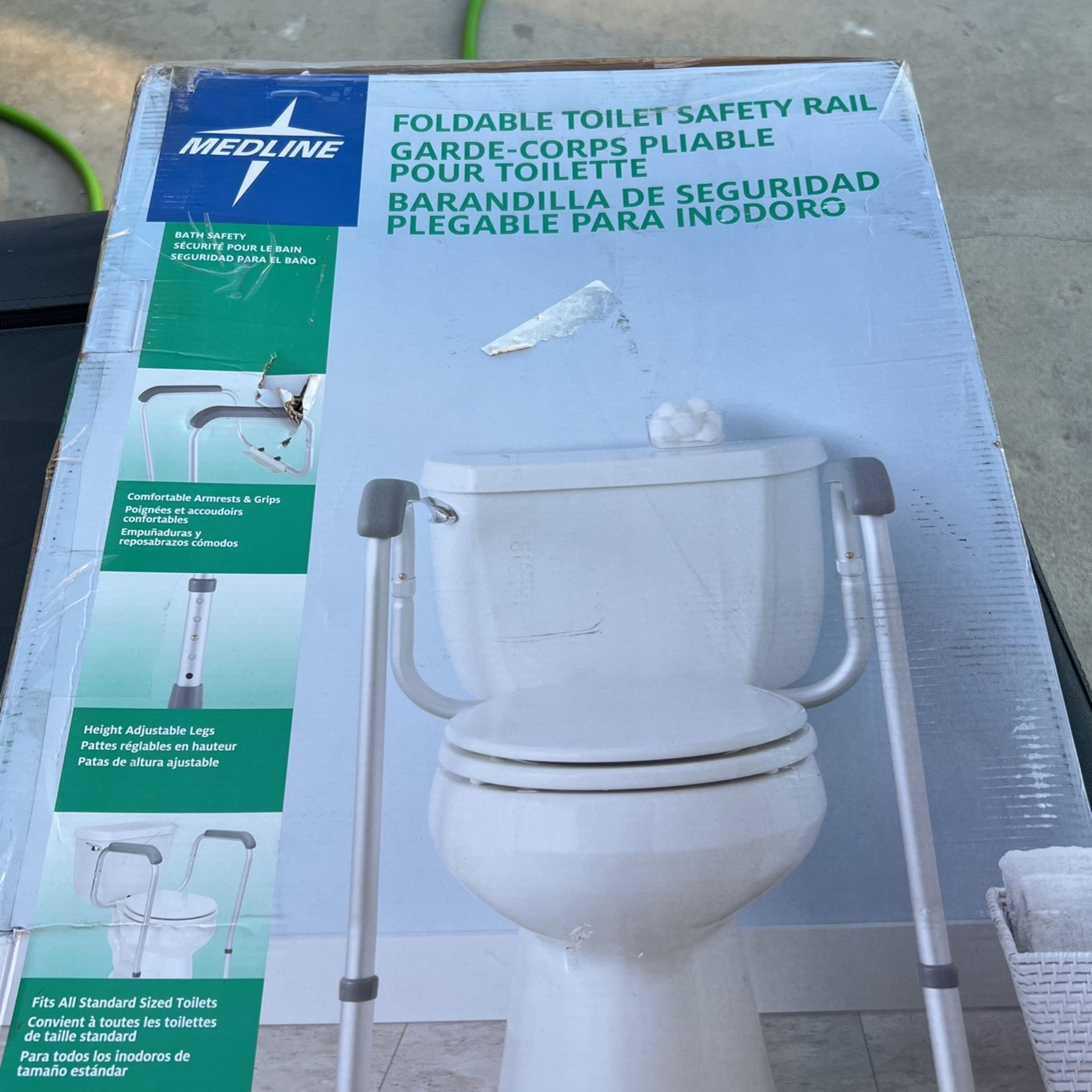 Foldable Toilet Safety Rail