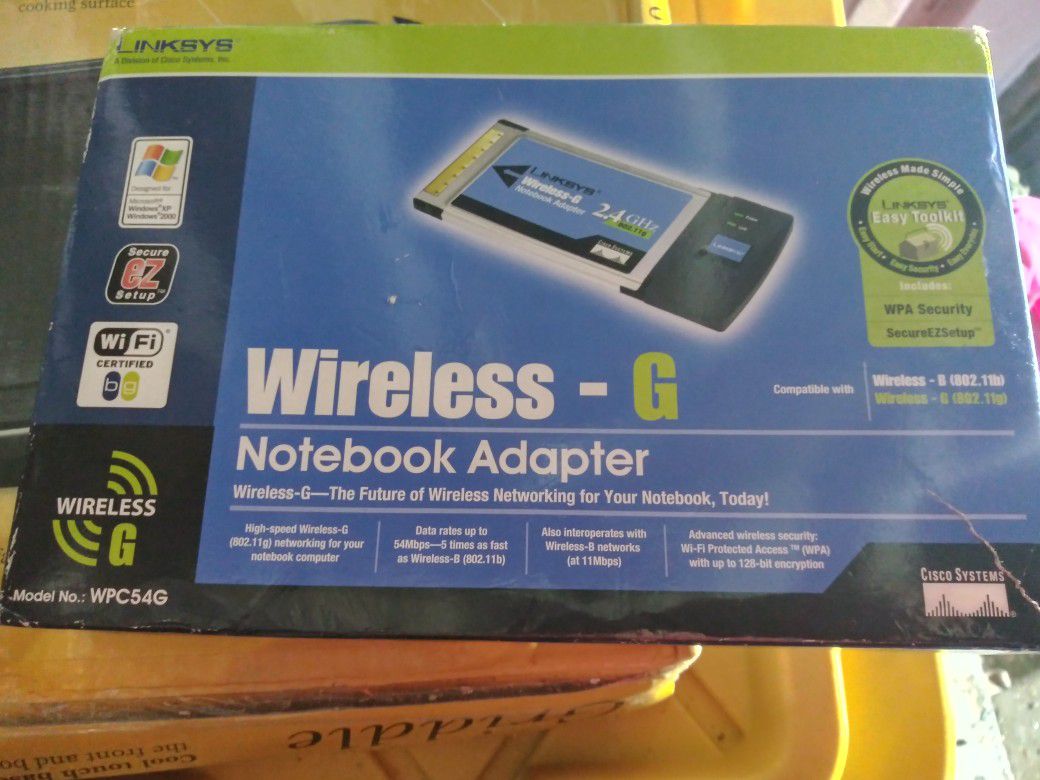 Wireless g notebook adapter