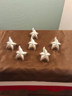 SET OF 6 Starfish Napkin Rings