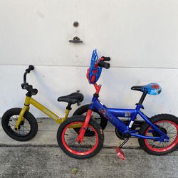 2 Kids/toddler Bikes/balance Bike