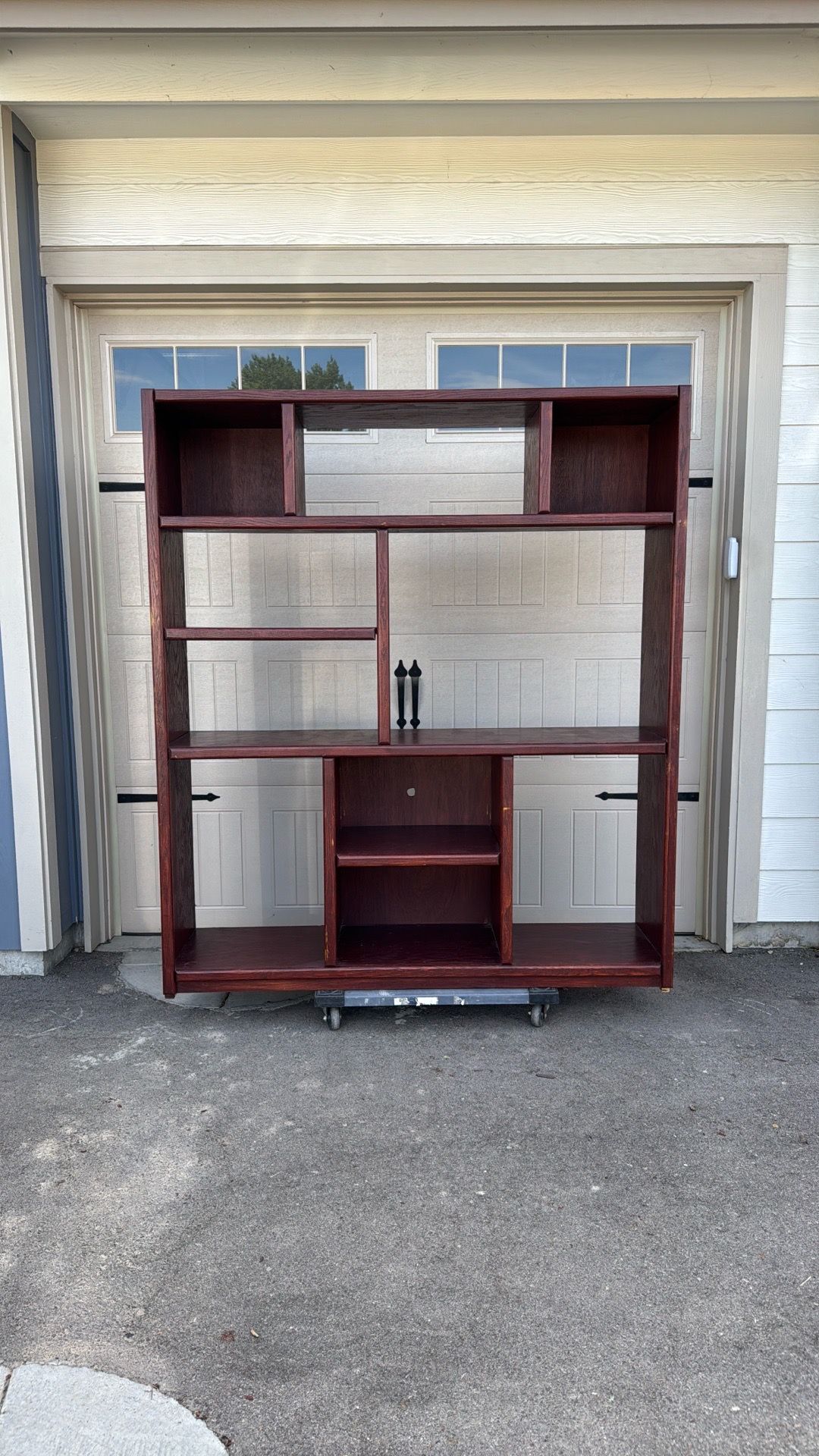 Modern Dark Wood Entertainment Center / Display Shelf $120 OBO