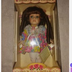 Vintage Collector's Choice Genuine Fine Bisque Porcelain 10" Doll 