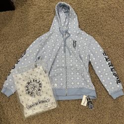 Chrome Hearts Blue Hoodie 