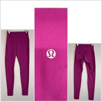 Lululemon Yoga Leggings Dark Pink