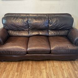 Leather couch set