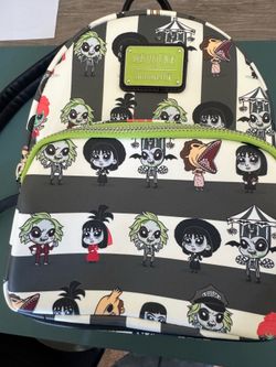 Beetlejuice Loungefly chibibi back pack AND wallet NWT
